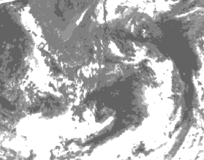 GDPS total cloud 072 hour forecast chart for Canada based on 2026/09/12 1200Z data