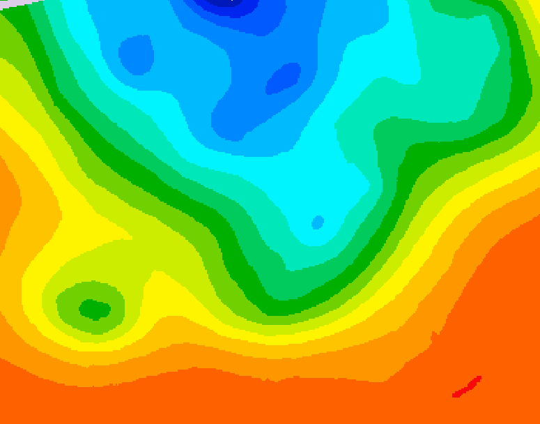 GDPS 500 millibar geopotential height 012 hour forecast chart for Canada based on 2026/09/13 0000Z data