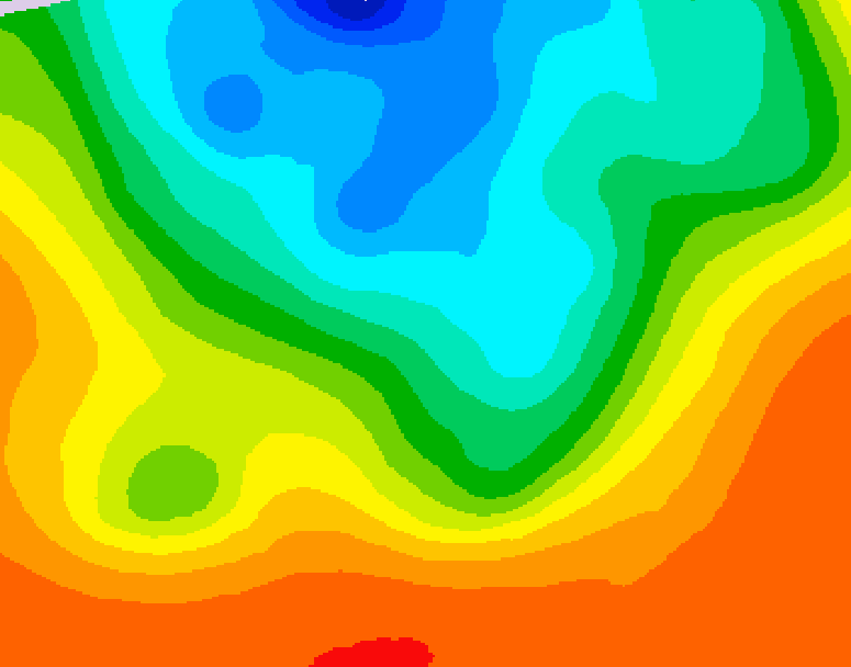 GDPS 500 millibar geopotential height 018 hour forecast chart for Canada based on 2026/09/13 0000Z data