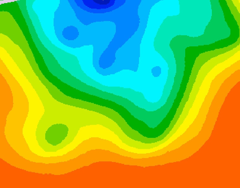 GDPS 500 millibar geopotential height 024 hour forecast chart for Canada based on 2026/09/13 0000Z data
