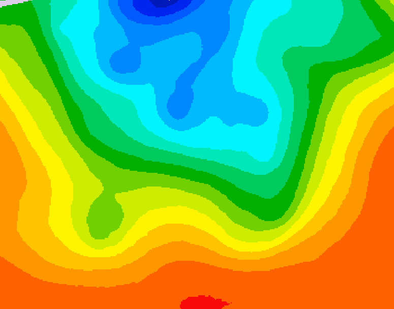 GDPS 500 millibar geopotential height 030 hour forecast chart for Canada based on 2026/09/13 0000Z data