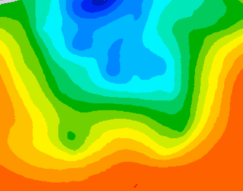 GDPS 500 millibar geopotential height 036 hour forecast chart for Canada based on 2026/09/13 0000Z data