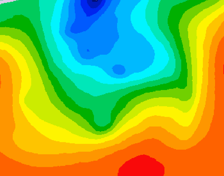 GDPS 500 millibar geopotential height 054 hour forecast chart for Canada based on 2026/09/13 0000Z data
