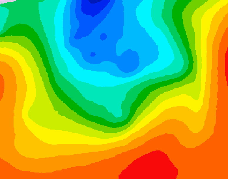 GDPS 500 millibar geopotential height 048 hour forecast chart for Canada based on 2026/09/13 1200Z data