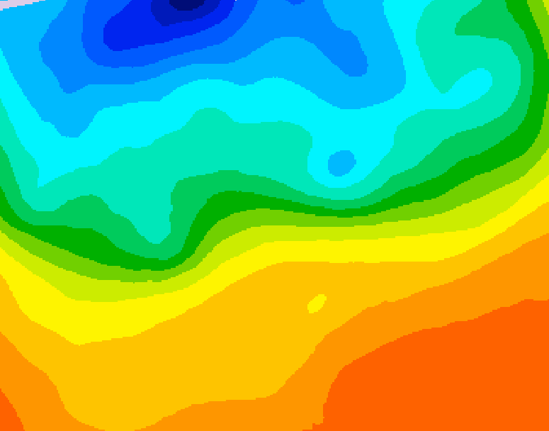 GDPS 500 millibar geopotential height 222 hour forecast chart for Canada based on 2026/09/13 1200Z data