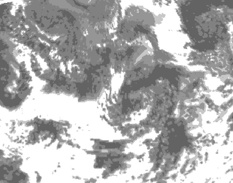 GDPS total cloud 012 hour forecast chart for Canada based on 2026/09/13 0000Z data