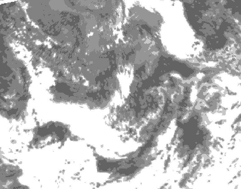 GDPS total cloud 018 hour forecast chart for Canada based on 2026/09/13 0000Z data
