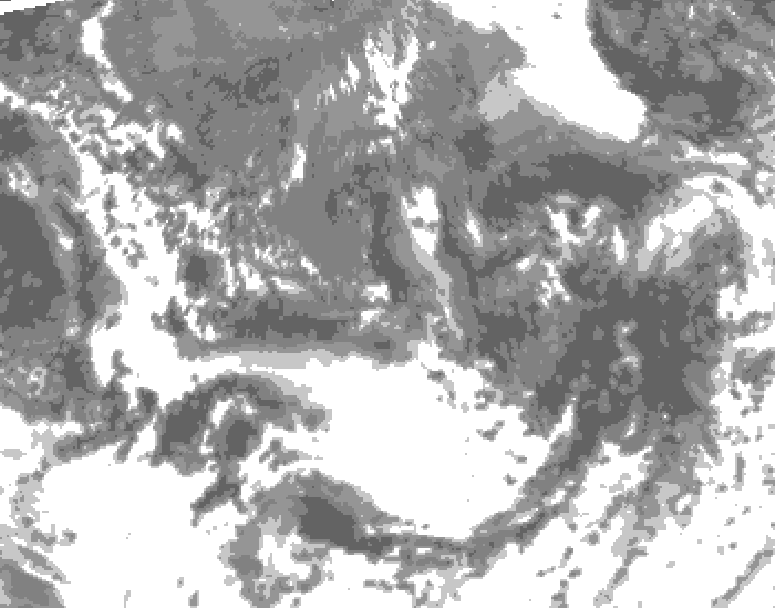 GDPS total cloud 030 hour forecast chart for Canada based on 2026/09/13 0000Z data