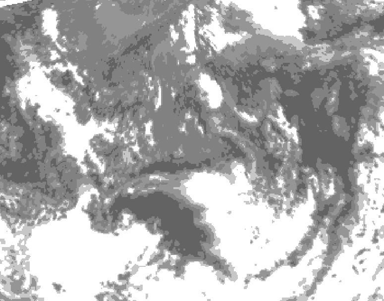 GDPS total cloud 042 hour forecast chart for Canada based on 2026/09/13 0000Z data