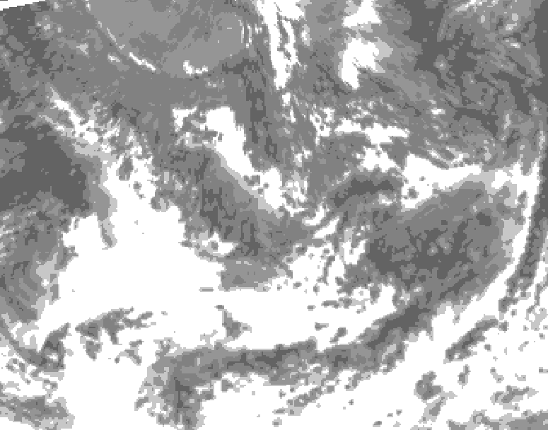 GDPS total cloud 120 hour forecast chart for Canada based on 2026/09/13 0000Z data