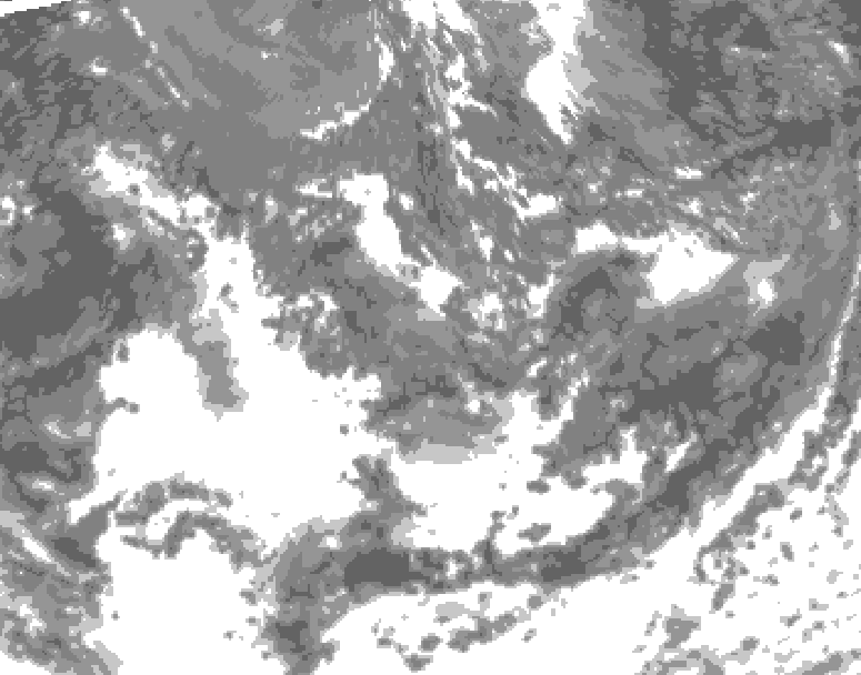 GDPS total cloud 126 hour forecast chart for Canada based on 2026/09/13 0000Z data