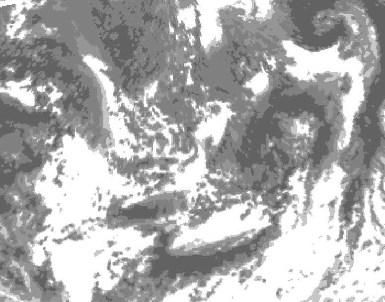GDPS total cloud 072 hour forecast chart for Canada based on 2026/09/13 1200Z data