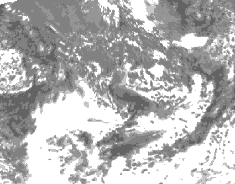 GDPS total cloud 132 hour forecast chart for Canada based on 2026/09/13 1200Z data