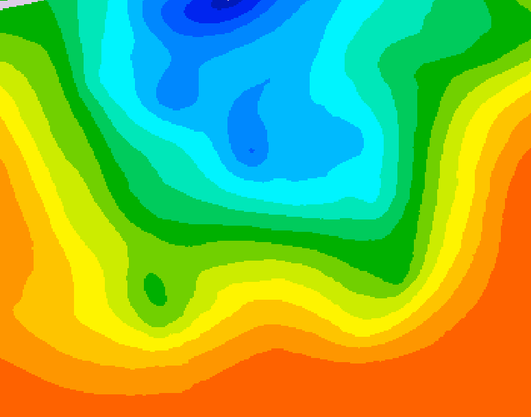 GDPS 500 millibar geopotential height 012 hour forecast chart for Canada based on 2026/09/14 0000Z data