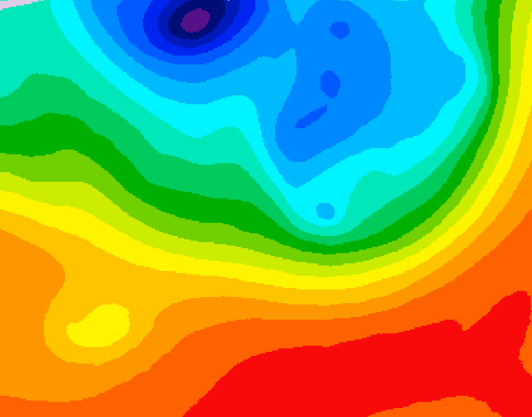 GDPS 500 millibar geopotential height 096 hour forecast chart for Canada based on 2026/09/14 0000Z data