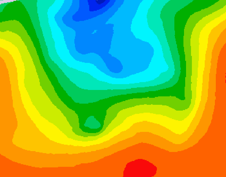 GDPS 500 millibar geopotential height 012 hour forecast chart for Canada based on 2026/09/14 1200Z data