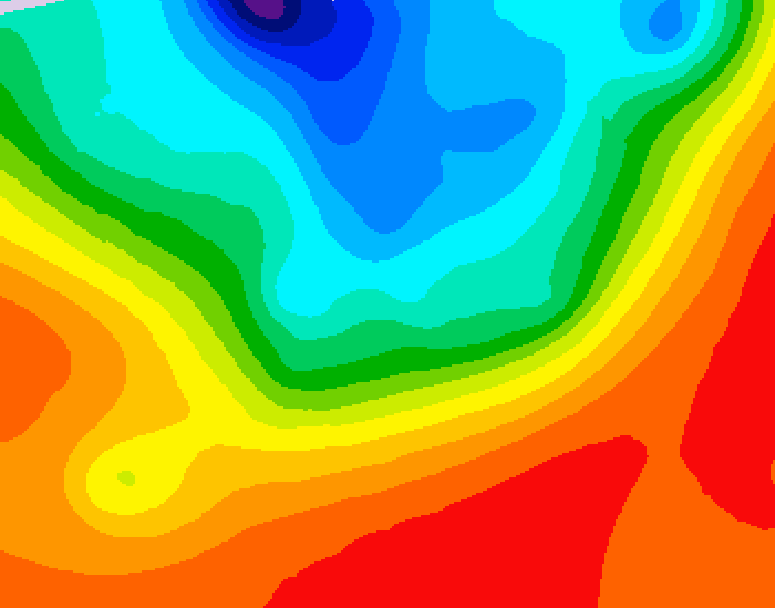 GDPS 500 millibar geopotential height 054 hour forecast chart for Canada based on 2026/09/14 1200Z data