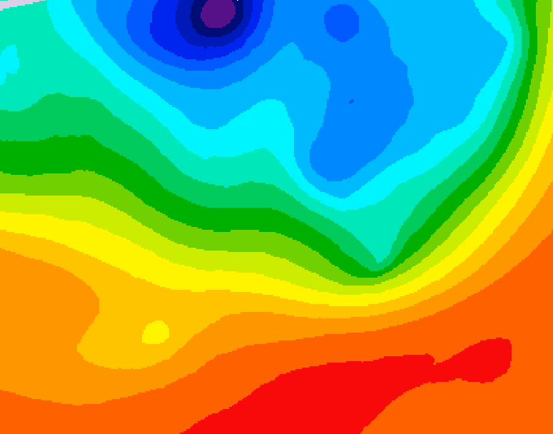GDPS 500 millibar geopotential height 090 hour forecast chart for Canada based on 2026/09/14 1200Z data