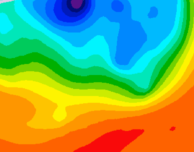 GDPS 500 millibar geopotential height 096 hour forecast chart for Canada based on 2026/09/14 1200Z data