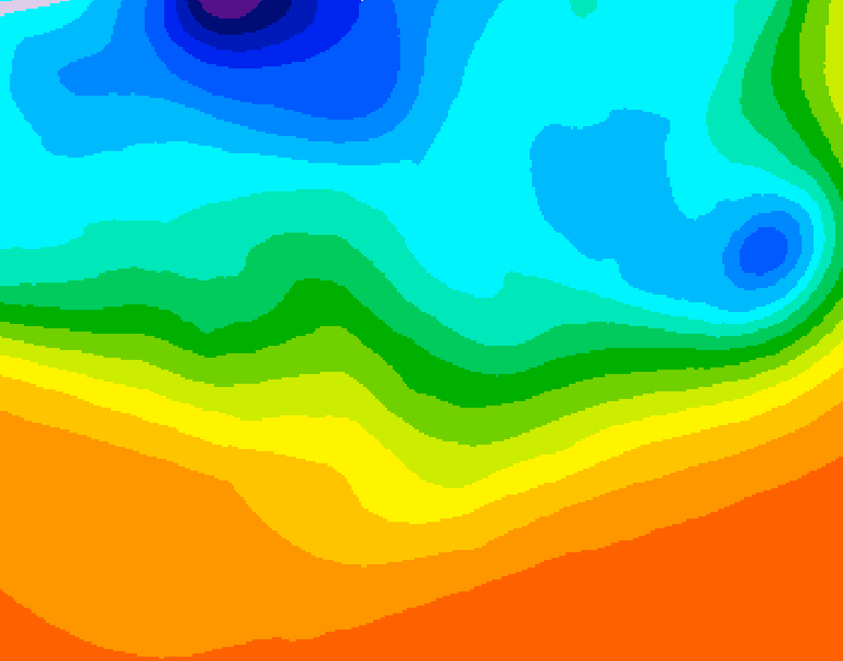 GDPS 500 millibar geopotential height 126 hour forecast chart for Canada based on 2026/09/14 1200Z data