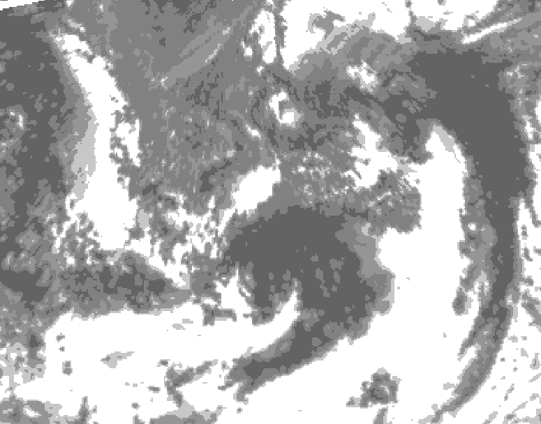GDPS total cloud 036 hour forecast chart for Canada based on 2026/09/14 0000Z data