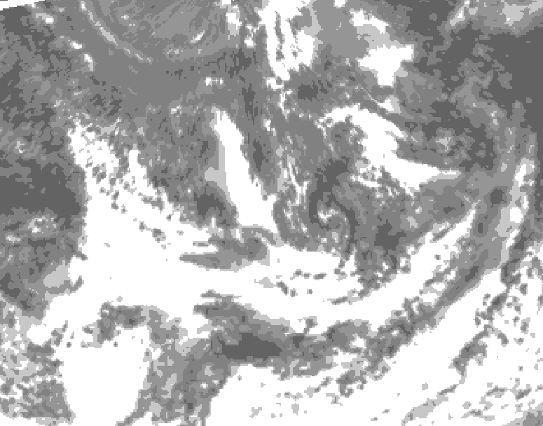 GDPS total cloud 096 hour forecast chart for Canada based on 2026/09/14 0000Z data