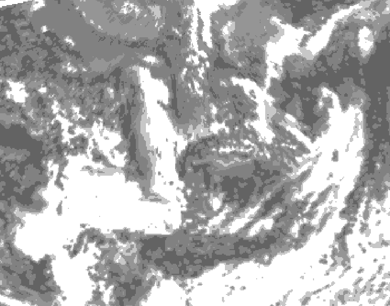 GDPS total cloud 072 hour forecast chart for Canada based on 2026/09/14 1200Z data