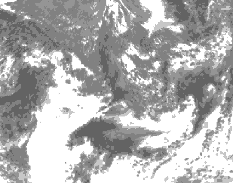 GDPS total cloud 102 hour forecast chart for Canada based on 2026/09/14 1200Z data