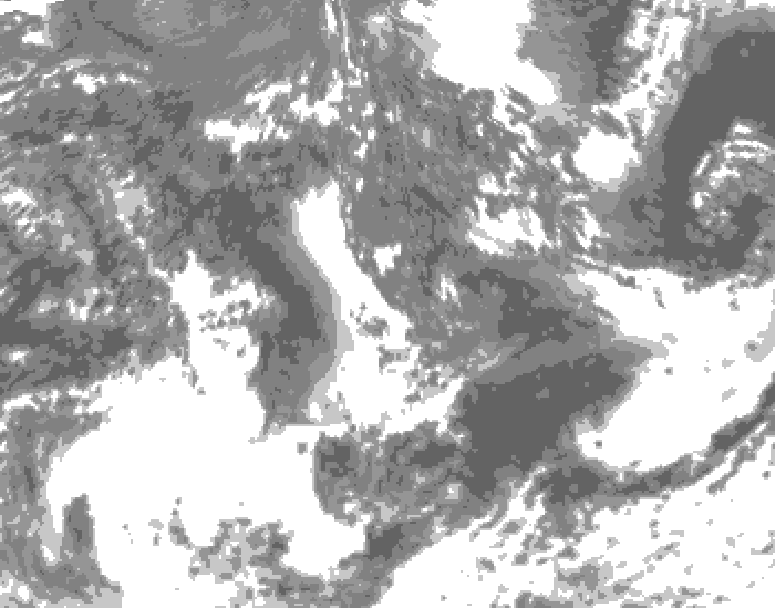 GDPS total cloud 132 hour forecast chart for Canada based on 2026/09/14 1200Z data