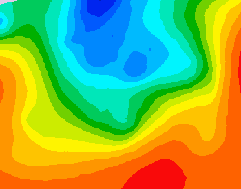 GDPS 500 millibar geopotential height 012 hour forecast chart for Canada based on 2026/09/15 0000Z data