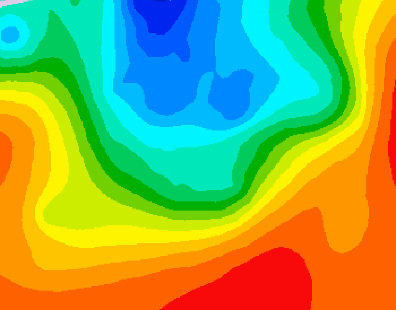 GDPS 500 millibar geopotential height 006 hour forecast chart for Canada based on 2026/09/15 1200Z data