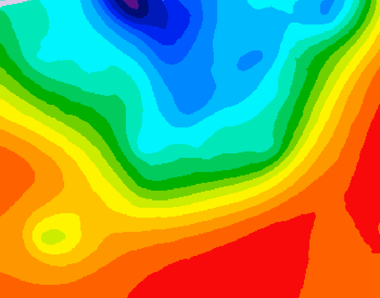 GDPS 500 millibar geopotential height 030 hour forecast chart for Canada based on 2026/09/15 1200Z data
