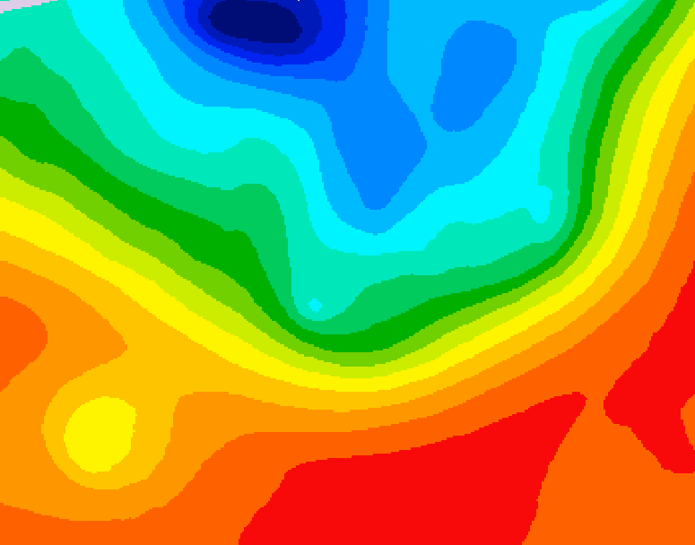GDPS 500 millibar geopotential height 042 hour forecast chart for Canada based on 2026/09/15 1200Z data
