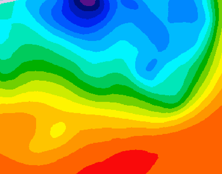GDPS 500 millibar geopotential height 078 hour forecast chart for Canada based on 2026/09/15 1200Z data