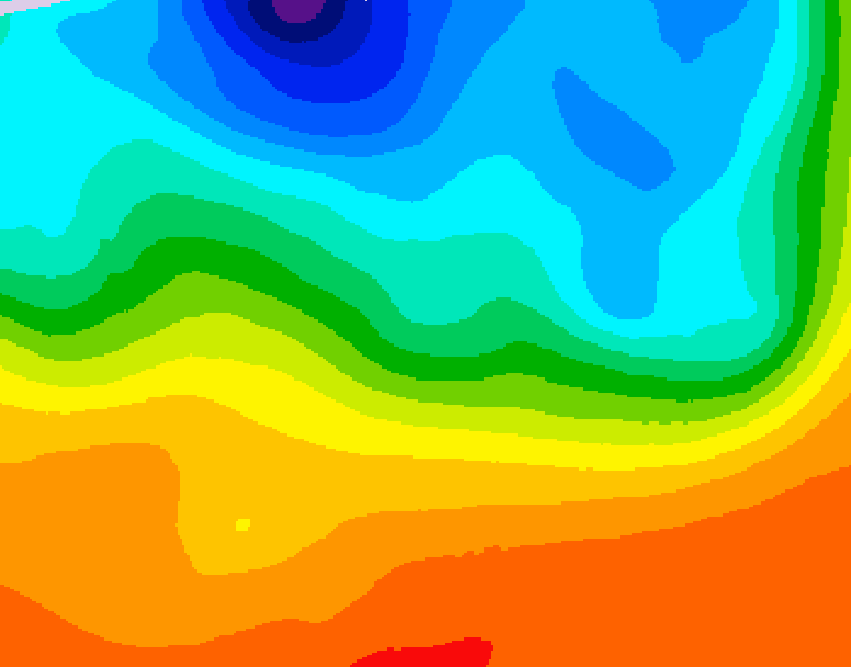 GDPS 500 millibar geopotential height 090 hour forecast chart for Canada based on 2026/09/15 1200Z data