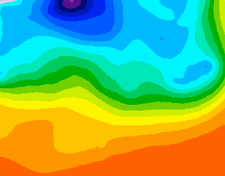 GDPS 500 millibar geopotential height 102 hour forecast chart for Canada based on 2026/09/15 1200Z data