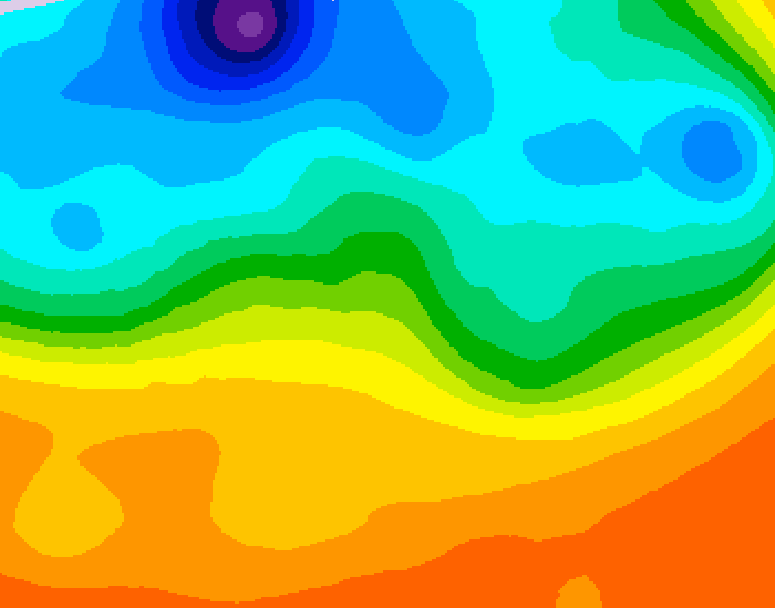 GDPS 500 millibar geopotential height 126 hour forecast chart for Canada based on 2026/09/15 1200Z data