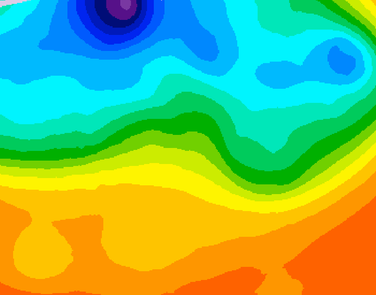 GDPS 500 millibar geopotential height 132 hour forecast chart for Canada based on 2026/09/15 1200Z data