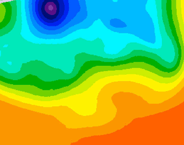GDPS 500 millibar geopotential height 180 hour forecast chart for Canada based on 2026/09/15 1200Z data