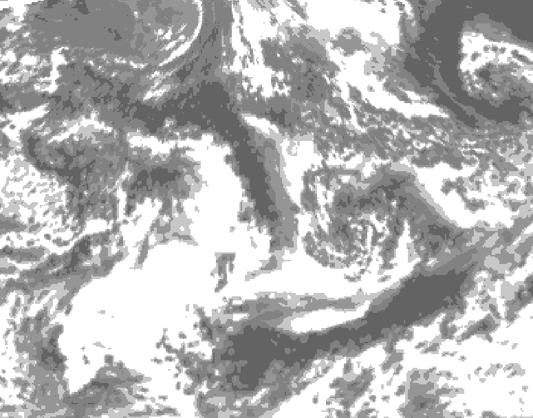 GDPS total cloud 132 hour forecast chart for Canada based on 2026/09/15 1200Z data