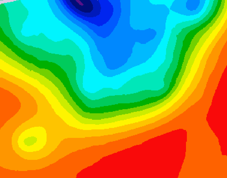 GDPS 500 millibar geopotential height 006 hour forecast chart for Canada based on 2026/09/16 1200Z data