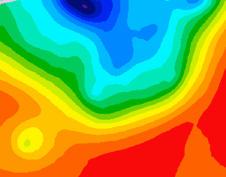 GDPS 500 millibar geopotential height 012 hour forecast chart for Canada based on 2026/09/16 1200Z data