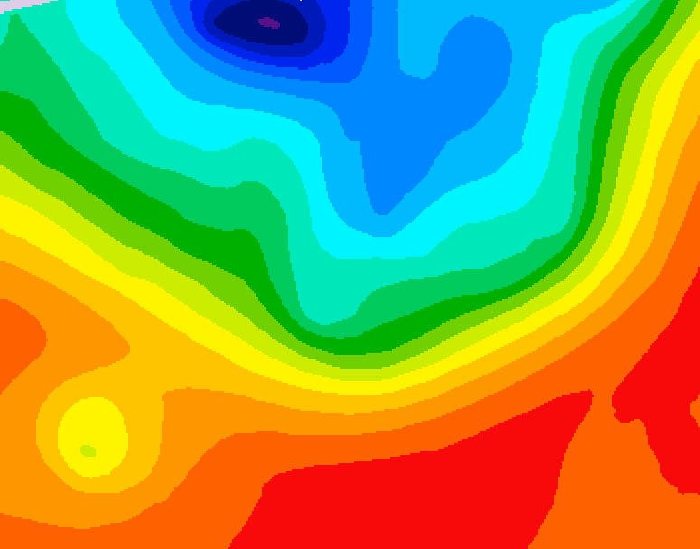 GDPS 500 millibar geopotential height 018 hour forecast chart for Canada based on 2026/09/16 1200Z data
