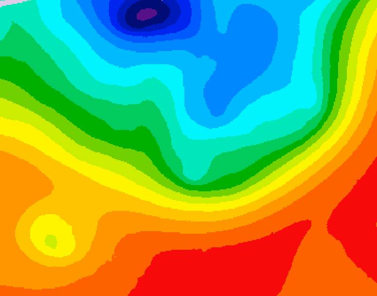 GDPS 500 millibar geopotential height 024 hour forecast chart for Canada based on 2026/09/16 1200Z data