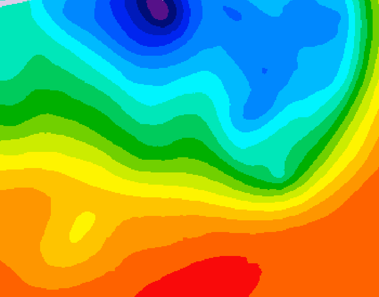 GDPS 500 millibar geopotential height 048 hour forecast chart for Canada based on 2026/09/16 1200Z data