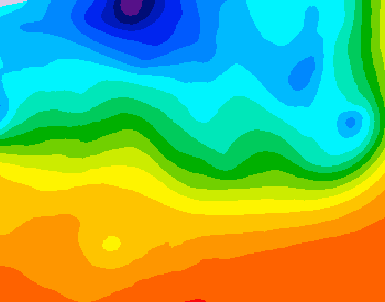 GDPS 500 millibar geopotential height 078 hour forecast chart for Canada based on 2026/09/16 1200Z data