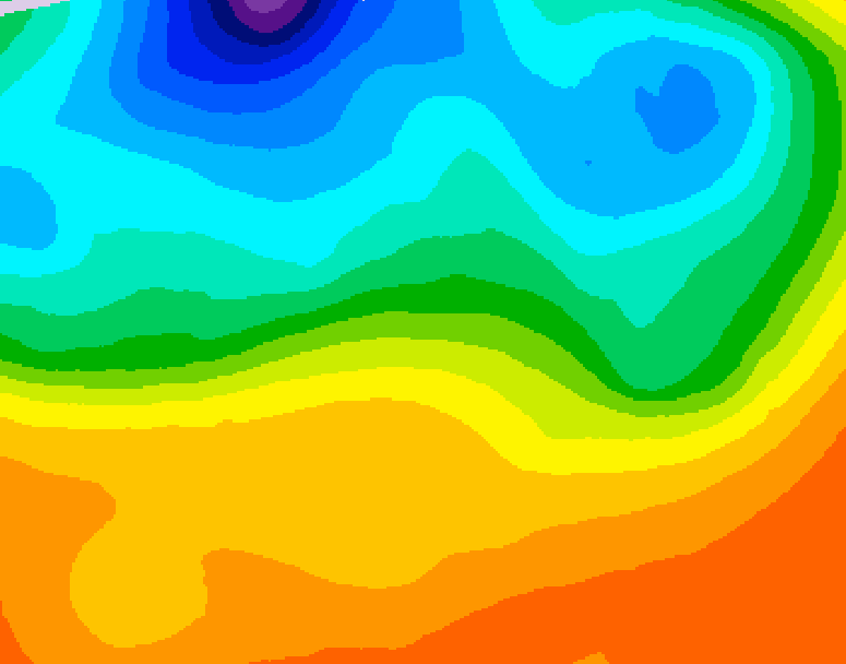 GDPS 500 millibar geopotential height 126 hour forecast chart for Canada based on 2026/09/16 1200Z data
