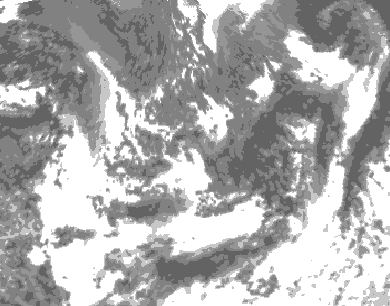 GDPS total cloud 012 hour forecast chart for Canada based on 2026/09/16 0000Z data