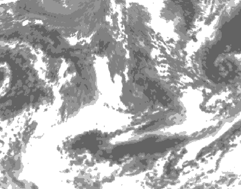 GDPS total cloud 096 hour forecast chart for Canada based on 2026/09/16 0000Z data