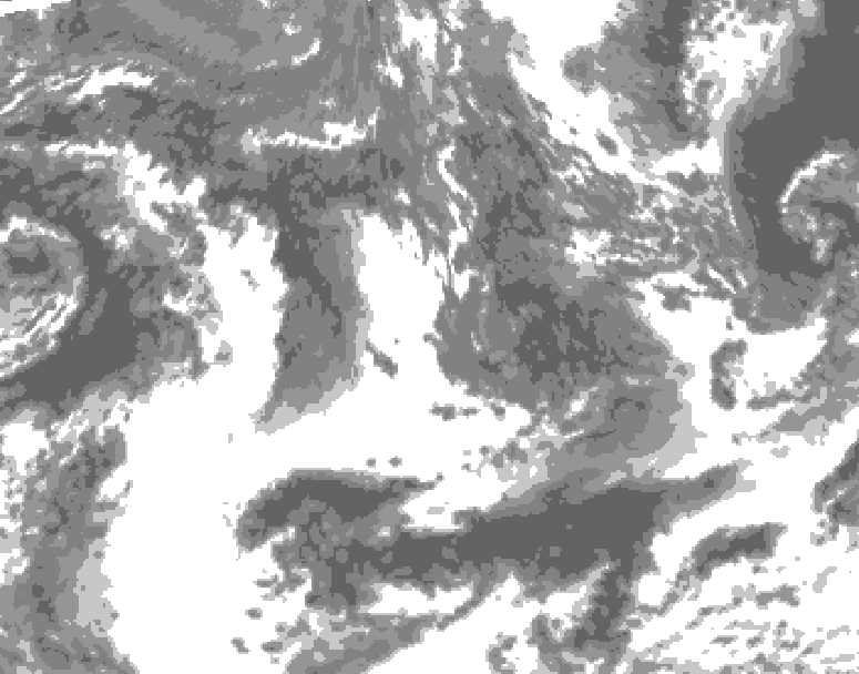 GDPS total cloud 090 hour forecast chart for Canada based on 2026/09/16 1200Z data